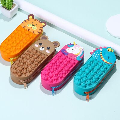 Giá tốt. Hộp bút chì silicon tròn, đạt tiêu chuẩn thực phẩm, có thể tùy chỉnh, thân thiện với môi trường, vật liệu không độc hại, lý tưởng cho sử dụng hàng ngày và làm quà tặng trực tuyến