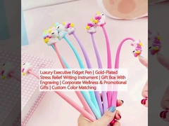 bút chì cao cấp của giám đốc điều hành. Công cụ viết giảm căng thẳng bằng vàng. Hộp quà có khắc. Quà tặng sức khỏe và quảng cáo của công ty.