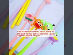 Cute Novelty Gel Ink Pens Cartoon Animal 0.5 mm Black Ink Pens Bulk For Kids Office School Supplies Quà tặng bữa tiệc Giáng sinh
