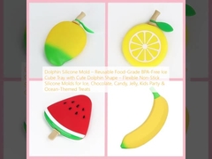 Dầu silicone Dolphin Mold ️ Thang đá không chứa BPA có thể sử dụng nhiều lần với hình dạng dolphin dễ thương ️ Dầu silicone không dính linh hoạt cho đá, sô cô la, kẹo, kẹo, bữa tiệc trẻ em và đồ ăn có chủ đề đại dương